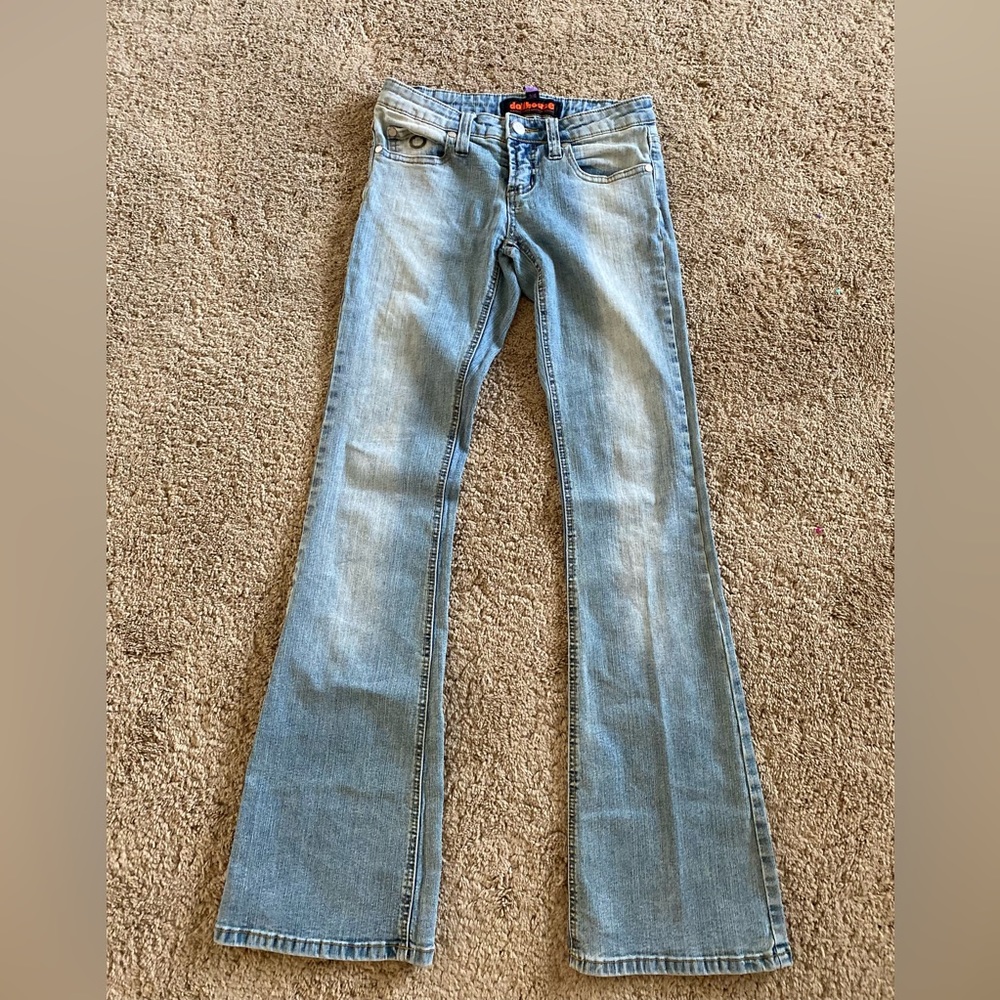 Vintage Dollhouse low rise flare jeans